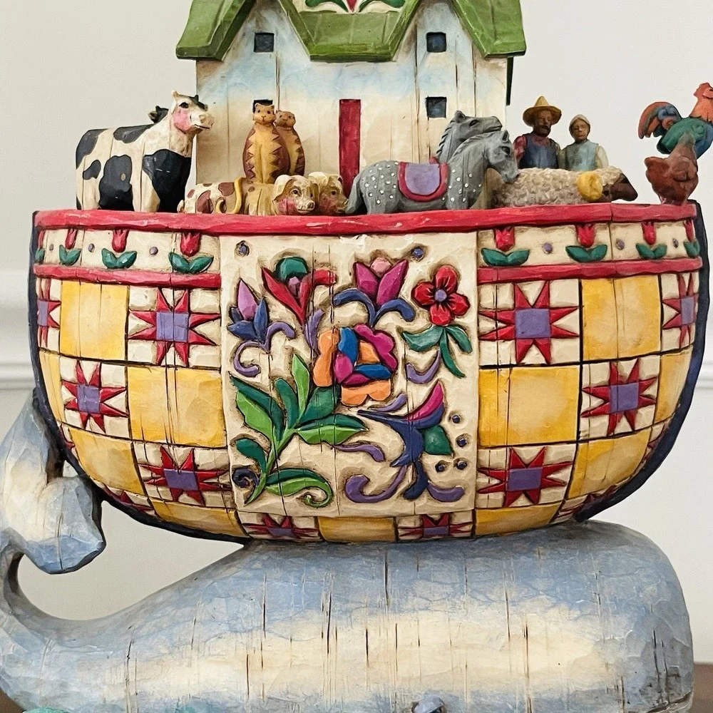Jim‎ Shore Heartwood Creek Noah's Ark Table Lamp Children's Decor 2004